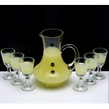 800ml high white mateiral shot glass decanter sets